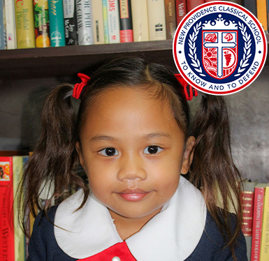 Young female student with pigtails